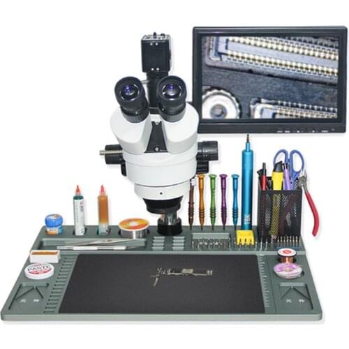 TBK tri-mesh electron microscope repair welding machine table board circuit board detection jewelry TBK Electronic magnifier