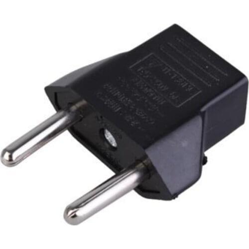 Universal US To EU Plug USA To Euro Europe Travel Wall AC Power Charger Outlet Adapter Converter 2 Round Socket Input Pin