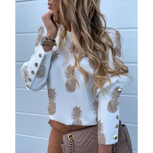 2021 European and American ins net red long-sleeved round neck metal buckle top short sleeve shirt women