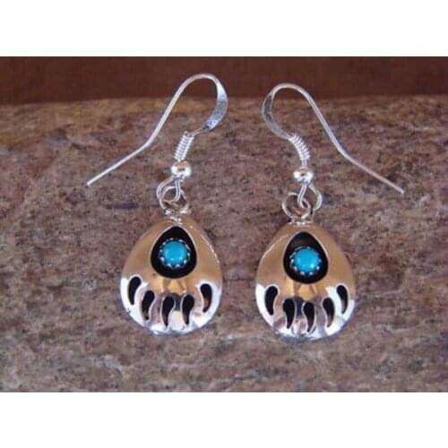 MENGYI Bohemia Retro Water Drop Earrings Inlaid Blue Zircon National Element Drop Earrings For Women Jewelry Gift