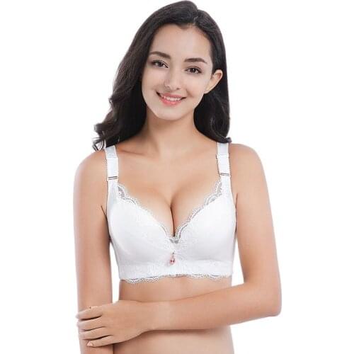 Wholesale Push Up Padded Bras for Women Lace Plus Size Bra Add Two Cup Underwire Brassiere
