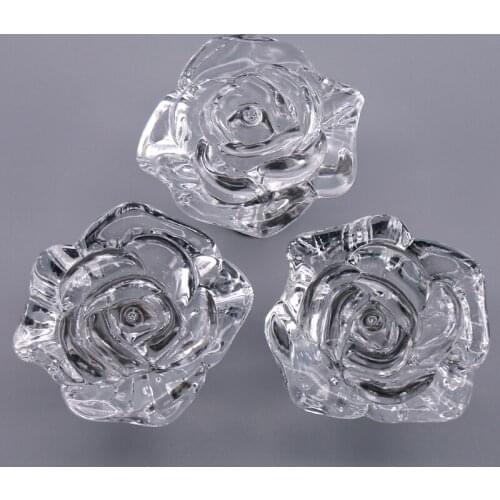 10PCS Clear Acrylic kitchen Cabinet Knobs And Handles Dresser Cupboard Door Acrylic Knob Pulls Flower shape