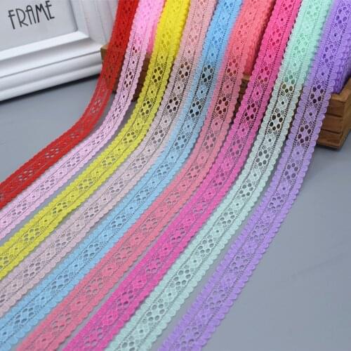 10 yards clothing fabric sewing and embroidery ivory black trimmed cotton knit lace woven handmade craft