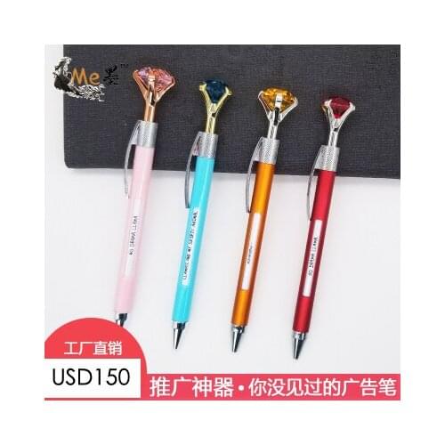 100pcs promotional plastic pen; OEM cheap pens; customized logo plastic pens; diamond pen; window pen mo8