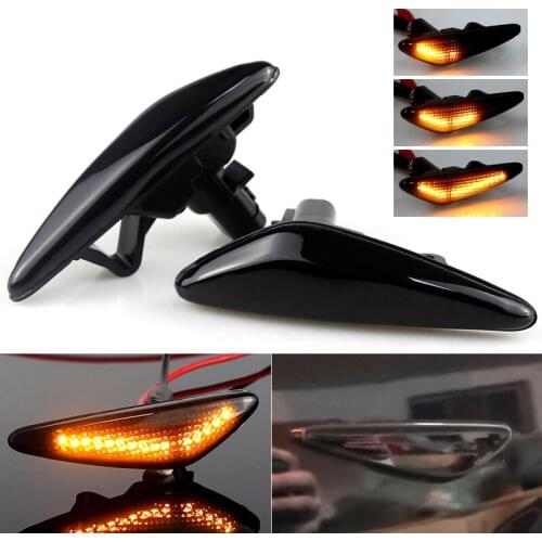 2Pcs For Fiat 124 Spider 2017-2020 For Mazda 5 Premacy CW 2010-2013 RX-8 09-12 Dynamic LED Side Marker Turn Signal Lamp Light