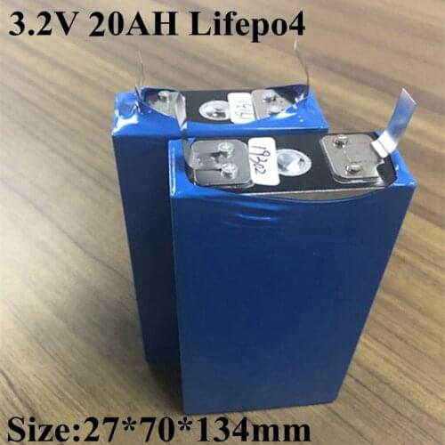 2pcs A Cells LiFepo4 20Ah 3.2V 20Ah Cell 50A Discharge Long Life for 12v 20ah Battery Pack Diy Electric Vehicle Wheelchair Ev