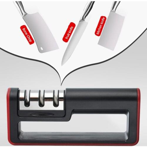 3 Stages Knife Sharpener Professional Kitchen Tool With Angle Sharpening Tungsten Steel and Ceramic Whetstone Knives Accessories