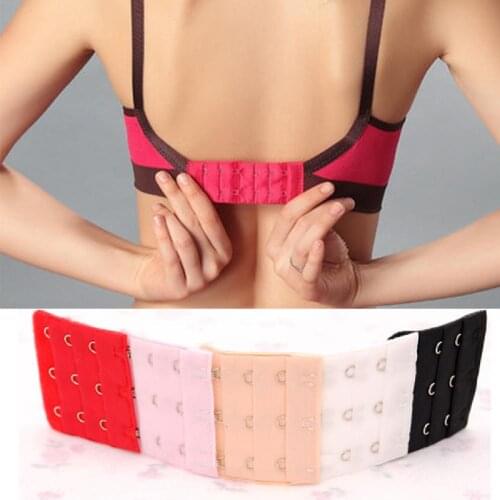 4PCS 3 Hooks Bra Extender Strap Extention Black Pink Beige White For Ladies Adjustable Buckle Intimates Bra Accessories