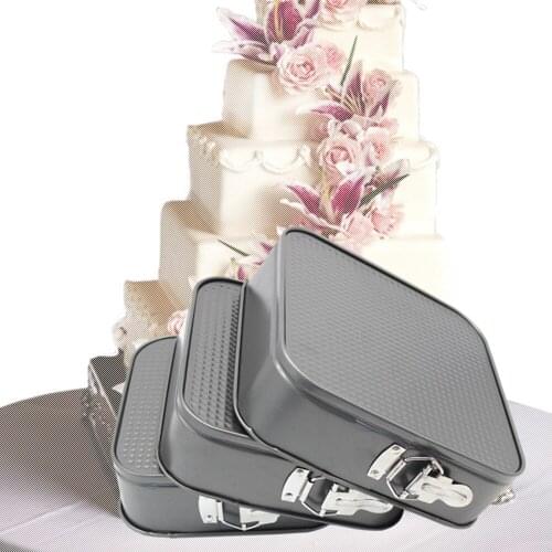 6pcs Square Living Bottom Buckle Non-Stick DIY Cake Baking Kitchen Mold Tool Cooking Cooker Mold Pan