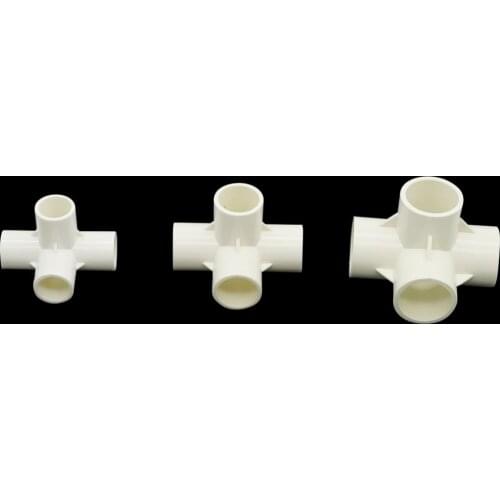 4-Way Joint 20mm 25mm 32mm Agriculture Garden Irrigation Watering Tube Adapter Pipe Fittings PVC Connectors 20 Pcs