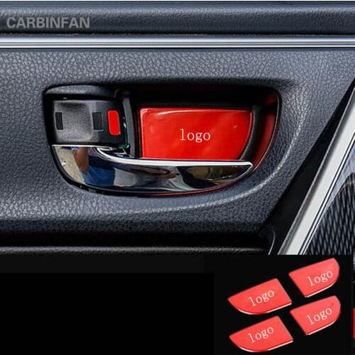 4pcs/set Auto Accessories Door Inner Bowl trim car styling interior sticker Trim for Toyota Corolla 2014 2015 2016 2017 B115