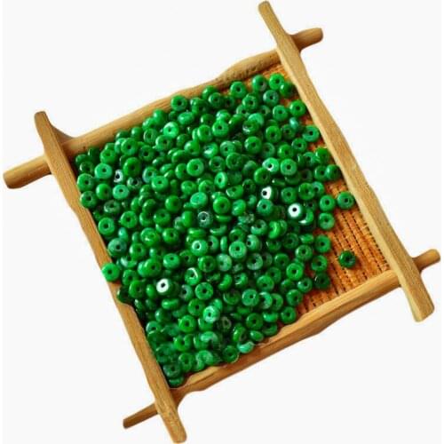 Myanmar natural A cargo jadeite dry green loose green abacus jadeite abacus beads