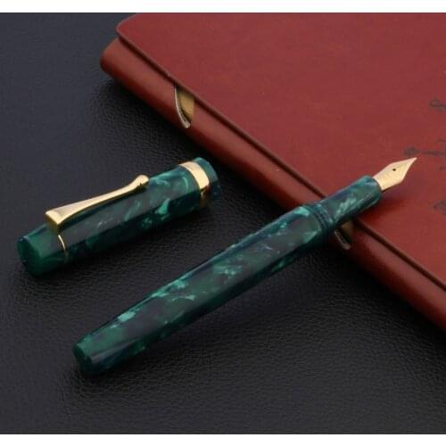 ChouXiongLuWei classic Acrylic agate green writing stationery gift Fountain Pen