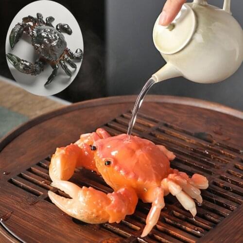 Color Change Crab Tea Pet Ornaments Creative Personality Can Raise Tea Play Tea Ceremony Boutique Tea Set Accessories