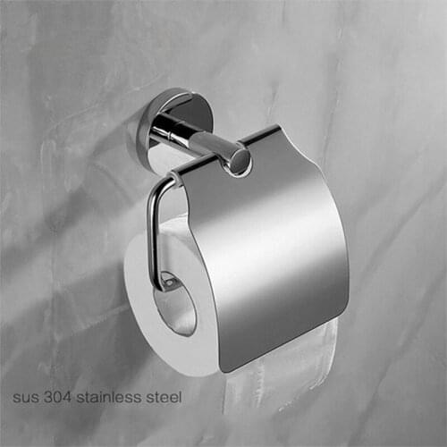 Bath Toilet Paper Holder Kitchen Storage Rack Wall Mounted Roll Paper Rack 304 Stainless Steel Tissue Shelf Bathroom Accessories