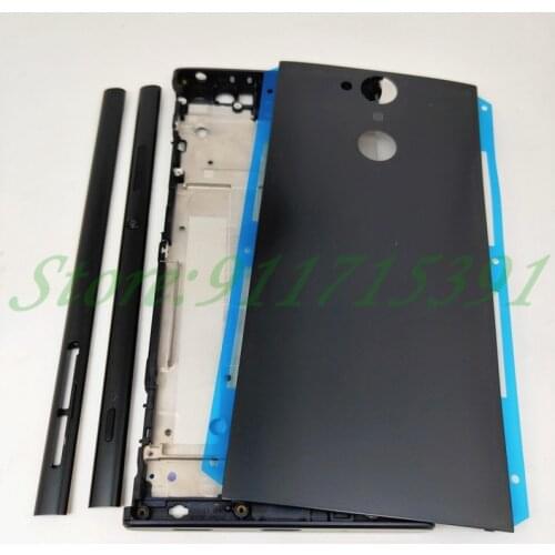 For Sony Xperia XA2 H4133 H4131 H4132 Full Housing Middle Front Frame Bezel Housing +Side Rail Stripe With Side Buttons