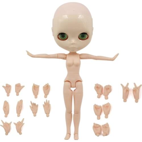 Factory Blyth Joint body without wig Suitable for transforming the wig and make up for her about 30cm white skin