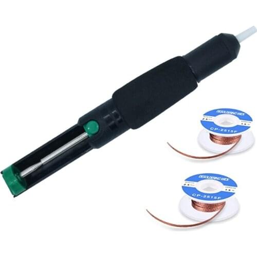 Solder Wick & Desoldering Pump, Solder Sucker & Desoldering Wick, 2pcs Solder Braid (2.5mm Width, 1.5m Length)- Desoldering
