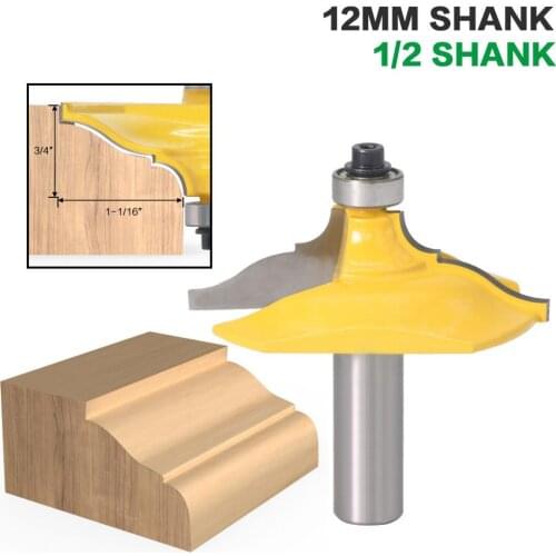 1pc 12mm 1/2" Shank Molding and Edging Router Bit French Baroque Line Woodworking Milling Cutter for Wood Machine Tool