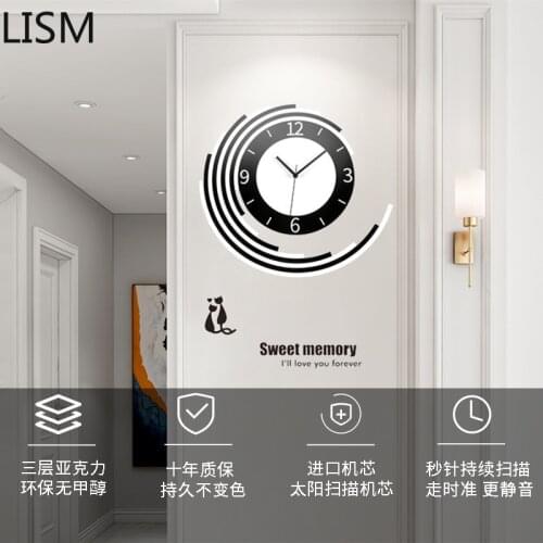Living Room Modern Design Round Wall Clock Quartz Silent Nordic Design Clocks Wall Home Decor Living Room Reloj De Pared Moderno