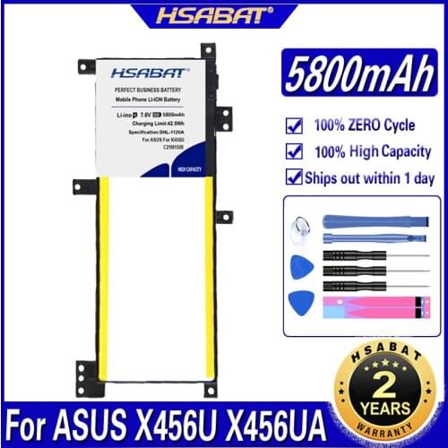 HSABAT C21N1508 5800mAh Laptop Battery for ASUS X456U X456UA X456UB X456UF X456UJ X456UR X456UV A456U F456U F456UV K456U R457U