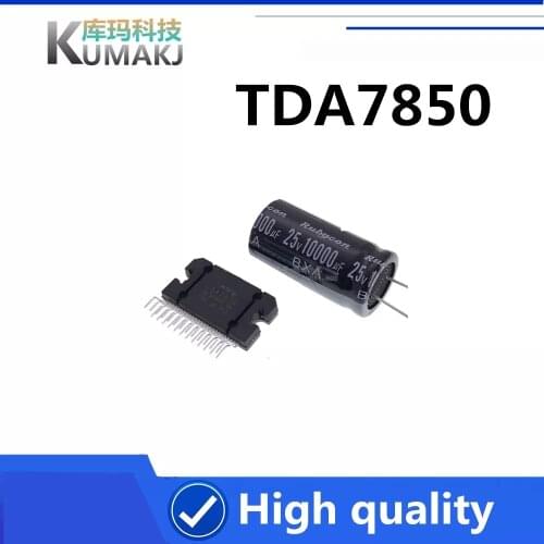 1PCS TDA7850 + 1PCS 10000UF 25V capacitor Four channel car amplifier audio power amplifier IC chip