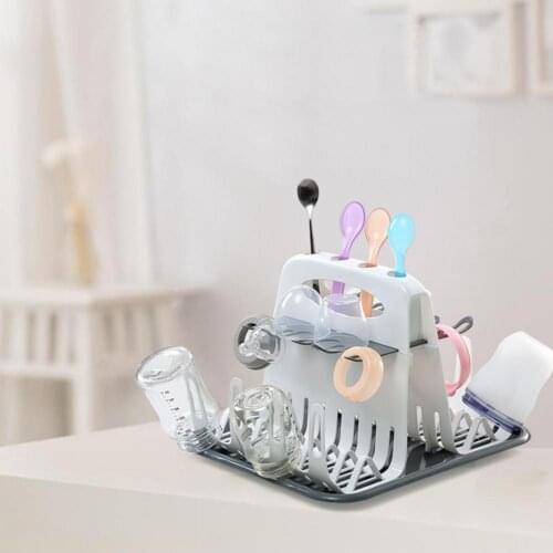 Baby Bottle Drying Bracket Multi-functional Safe Multilayer Detachable Foldable Stand Rack for Baby