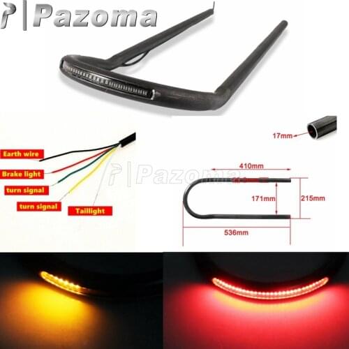 Motorbike Cafe Racer Bobber Seat Frame Hoop Loop w/ LED Tail Light For BMW R90 R80 R100 Suzuki GS 500 750 Honda CB CD 125 175