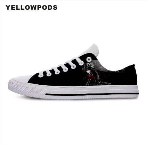 Mens Casual Shoes Hot Sales Harajuku Sad Anime Unisex Popularne Trendy Man Non-leather Lightweight Shoes Off White Men