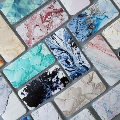 For iPhone Cover 12 Mini 11 Pro XS Max X XR 8 7 6 6S Plus Marble Stone Glass Watercolor Soft TPU Case