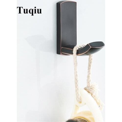 Bathroom Towel Wall Hooks Black Oil Kitchen Gold Robe Hook Brass Strong Suction Key Hat Bag Hanger Holder Clothes Hook 5 colors