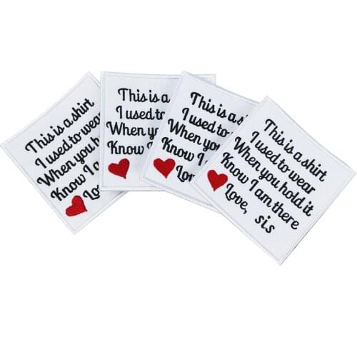 Custom Text Embroidery Name Patch for Clothing Iron on Sewing Patches Appliques Love Thanksgiving Letters DIY Free shipping