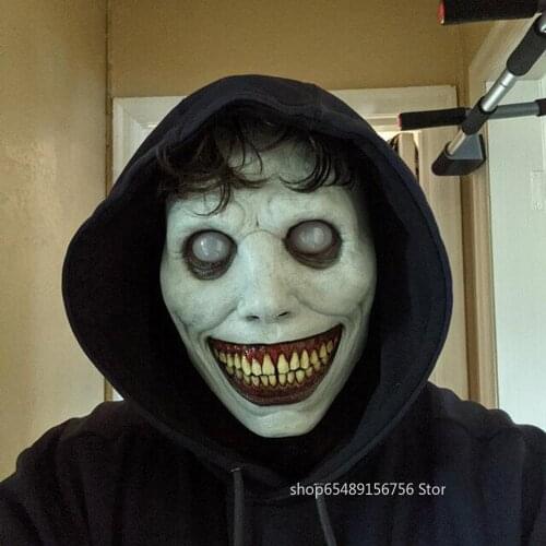 Halloween Smiling Demons Creepy Evil Cosplay Props Face Mask Horror Holiday Headwear Party Decoration Festival Gift Masque