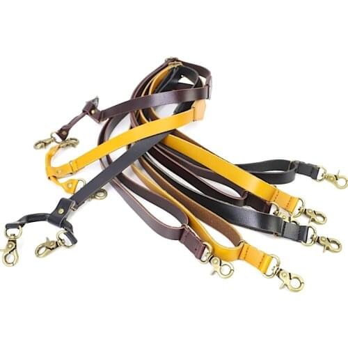 1.7cm High quality real cowhide split leather strap Women men unisex Hook suspenders