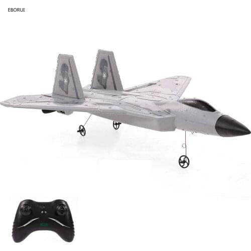 EBORI FX822 RC Plane 2.4GHz 3CH Remote Control Airplane F-22 Raptor Model Fighter EPP Fixed-Wing Aircraft RTF Toy for Kids
