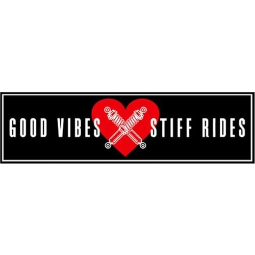 Funny 15cm x 4.3cm Good Vibes X Stuff Rides Slap Sticker Waterproof Car Styling Window Car Bumper Decal Vinyl Car Stickers