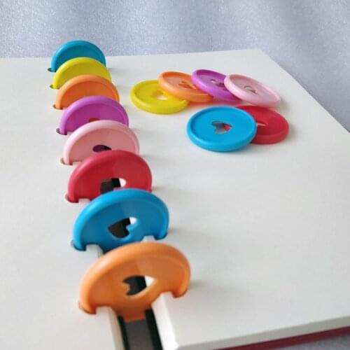 10pcs Colored Plastic Mushroom Hole Notepad Binding Buckle Loose Leaf Coil Buckle File Finishing School Office Supplies