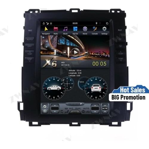 128G Verticl Tesla Style Android 9 Car Multimedia Unit For Toyota Land Cruiser Prado 120 2002-2009 Lexus GX470 GPS Radio Stereo
