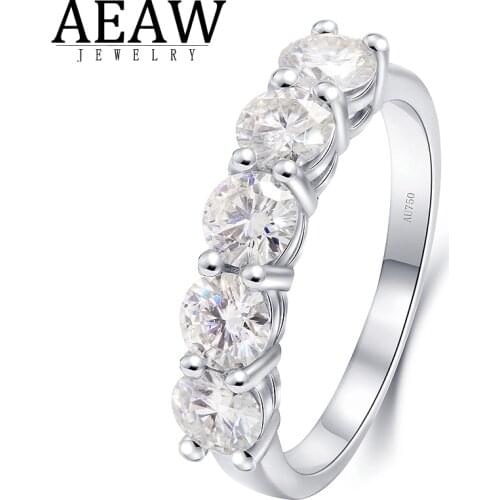 2.0CTW Round Cut DF Color Moissanite Center,14K White Gold Plated, Female Gold Ring,Wedding Ring,Pave Set Style