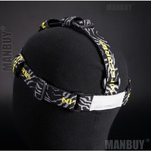 2020 NITECORE HB02 Flashlight Headband Elastic Anti-slip Nylon Strap Head Belt 3 Adjustable Torch Positioning Loop Travel Tools