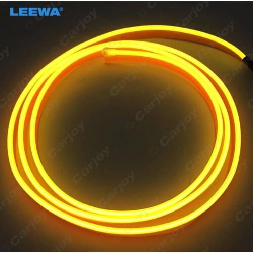 40pcs 1M 9-color Flexible Moulding EL Neon Glow Lighting Rope Strip With Fin For Car Decoration #CA3267