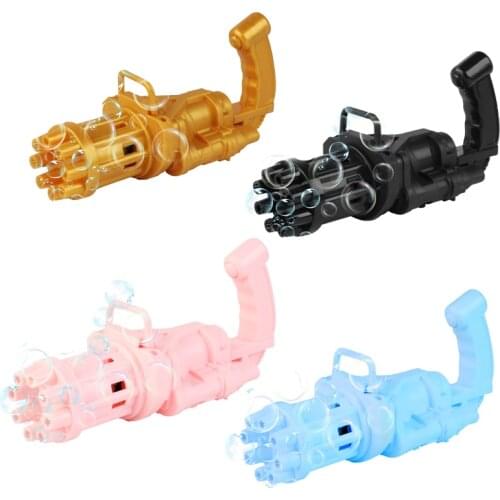 8-hole Summer Soap Water Bubble Machine Bubble Gatling Gun Gatling Bubble Machine Cool Outdoor Toys For Children Gift