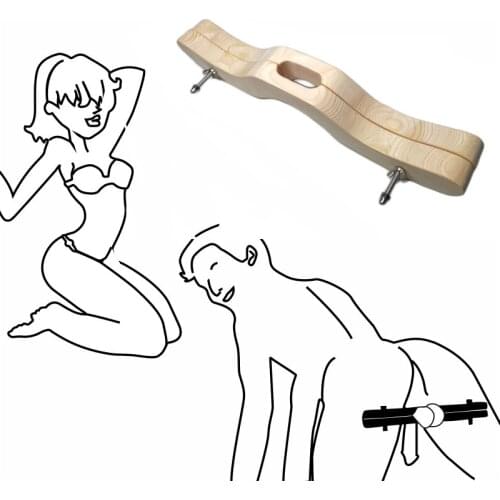 BDSM The Humbler CBT Cock Torture Ball Stretcher Scrotal Extruder Clip Fixture BALL SMASHER CRUSHER Wood Humbler Sex Game