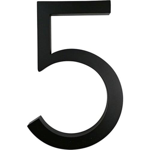 Big Floating House Number Sign Black 10cm Modern Building Signage Outdoor Huisnummer Numeros Casa Door Numbers Address Plate
