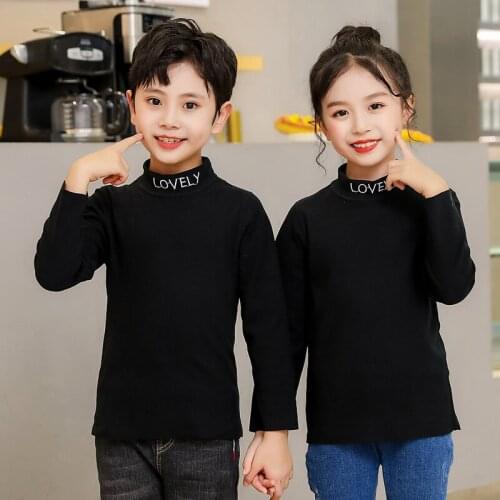 Childrens sanding bottoming shirt collar spring and autumn baby autumn clothes boys and girls half-height collar stripedwarmtop