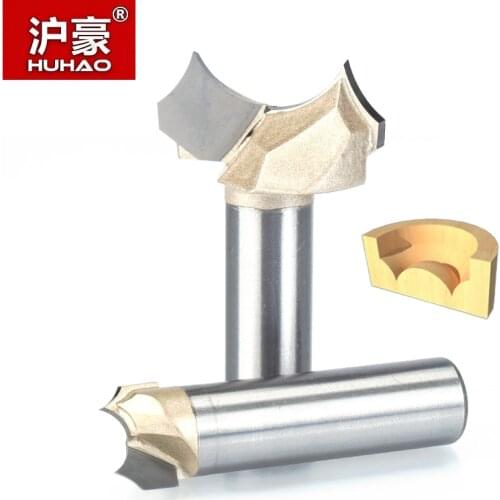 HUHAO 1pcs 1/2" 1/4" Shank Bit Point-cut Round Over Groove Bits router bits for wood engraving cutter woodworking