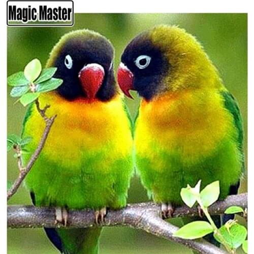 Diamond Embroidery Parrot Diamond Painting Bird Animal Needlework 5D DIY Picture Rhinestones Diamond Mosaic Home Decor gift