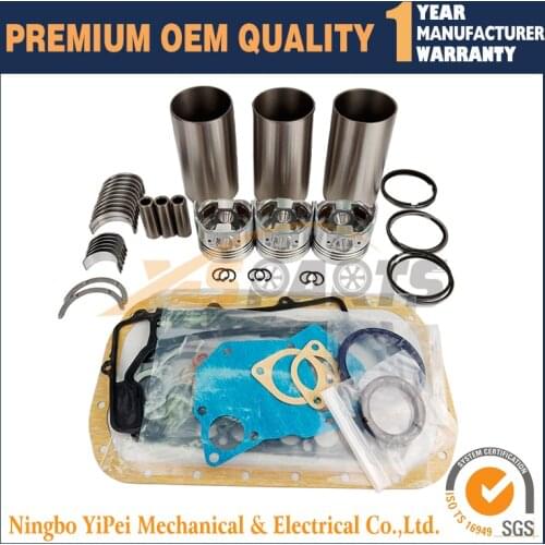 For ISUZU 3LB1 Overhaul Rebuild Kit Engine Piston Ring Head Gasket Bearing Set