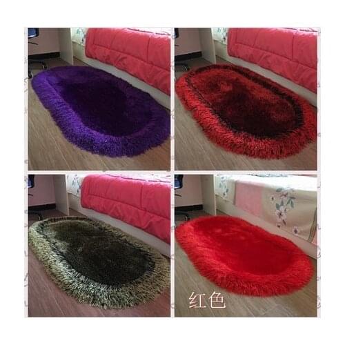 Carpet Thickening Encryption Elliptical Filament Stretch Silk Bedside Blanket Living Room Bedroom Carpet Home Room Carpet