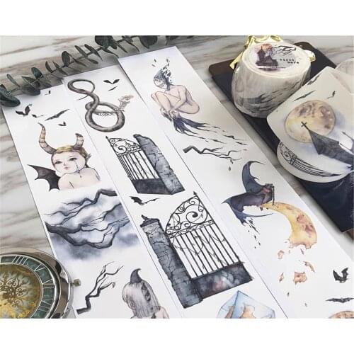 Fairy Gothic Theme Nightmare Washi Tape for Card Making Bullet Journal DIY Scrapbooking Decorative Sticker